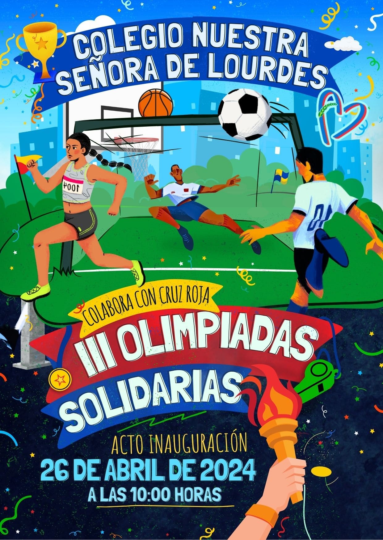 Cartel oficial de las Olimpiadas Solidarias 2024